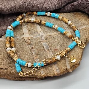 FP Designer Jewelry Ariana Ost Gold Filled 925 Silver Natural Stones Pearl